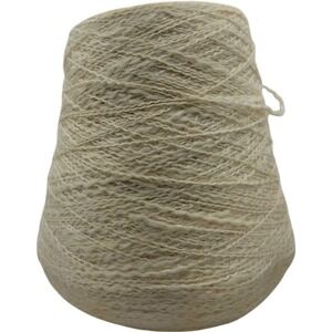 Vintage Natural Cream Cotton Knitting Weaving Crochet Textile arts Yarn Cone